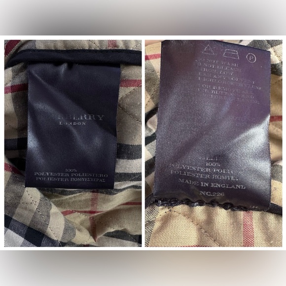 Burberry Quilted Barn Chore Jacket Coat Nova Check England Corduroy Collar Large - Picture 12 of 15